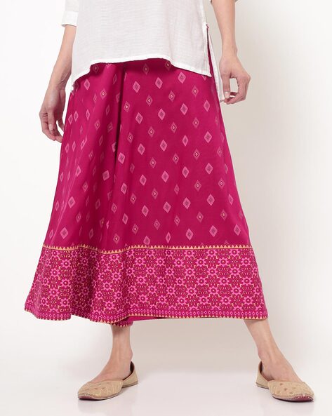 Printed Palazzo with Semi-Elasticated Waistband Price in India