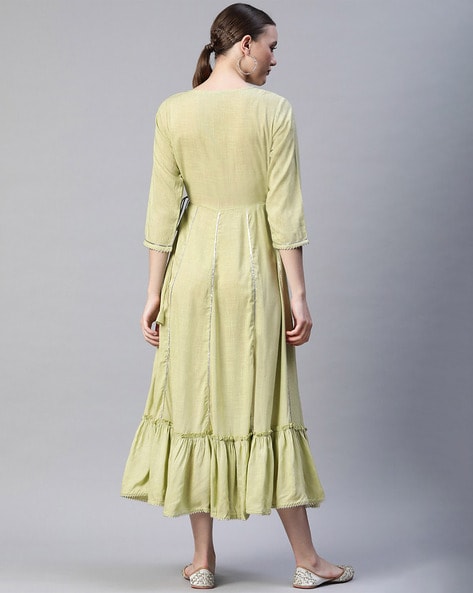 Buy Mustard Dresses for Women by COTTINFAB Online | Ajio.com