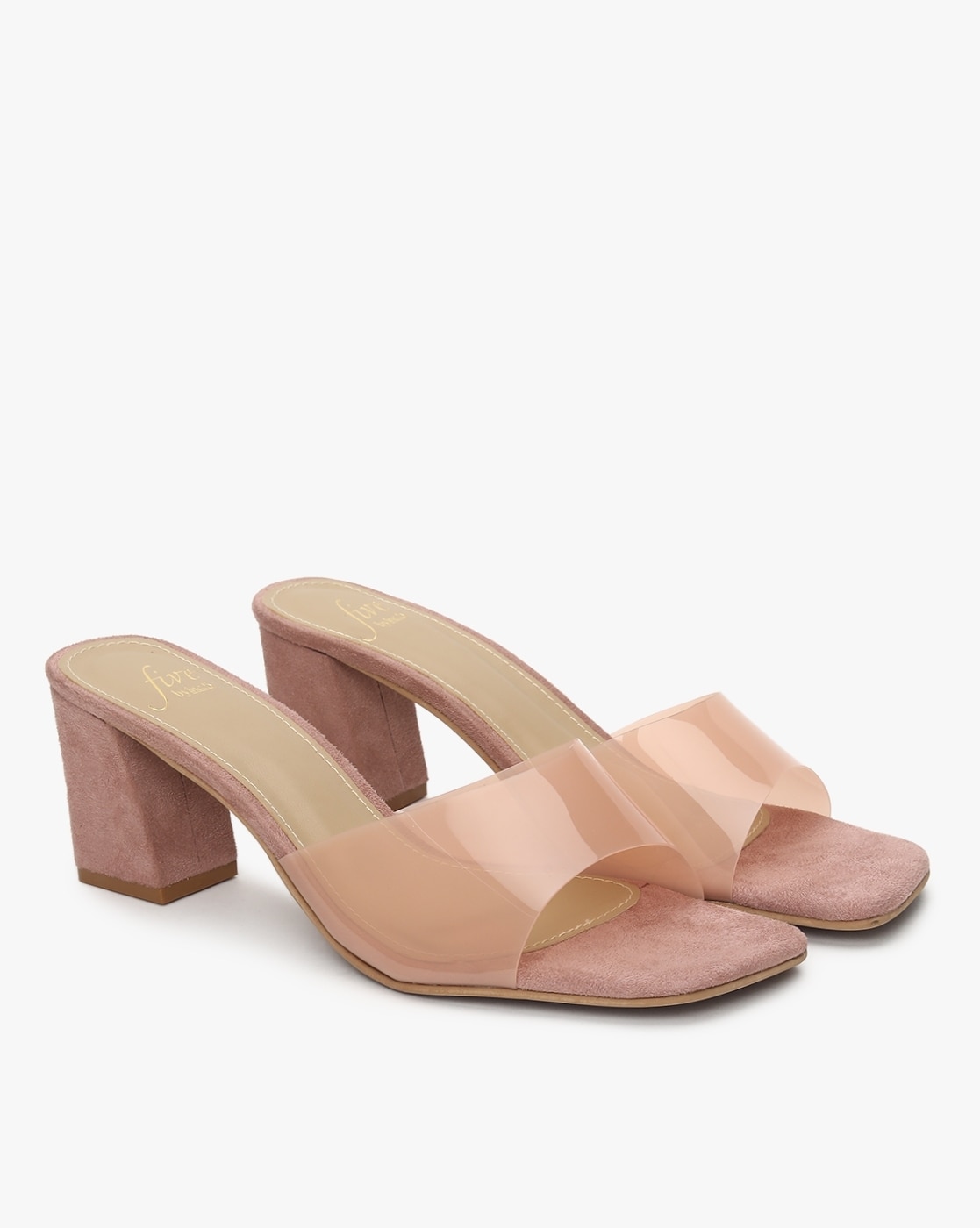 Buy Nude Heeled Sandals for Women by Five By Inc.5 Online | Ajio.com