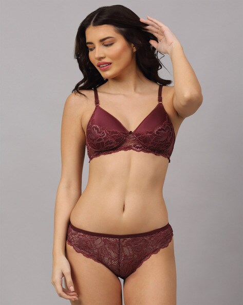 Maroon Net Bra Panty Set, for Inner Wear, Feature : Comfortable at Rs 150 /  Set in Greater Noida