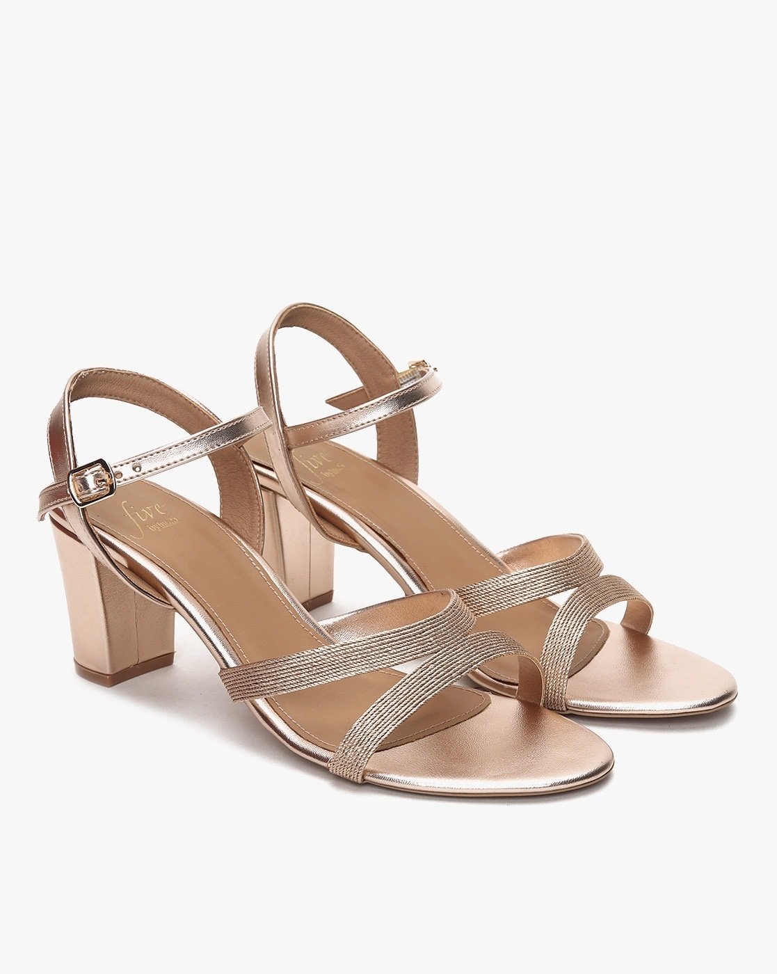 River Island Gold Metallic Embellished Sandals in Brown | Lyst