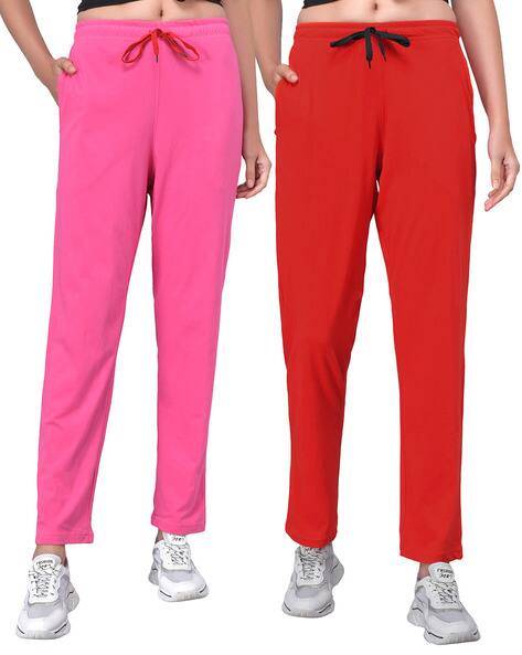 Buy Pink \u0026 Red Track Pants for Women by 
