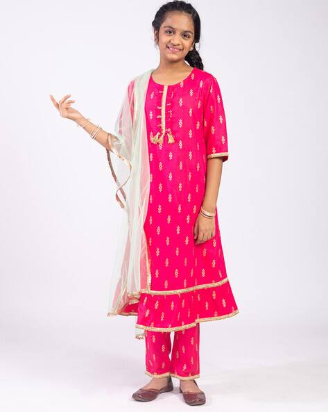 Buy Pink Ethnic Wear Sets for Girls by Kasya Online | Ajio.com