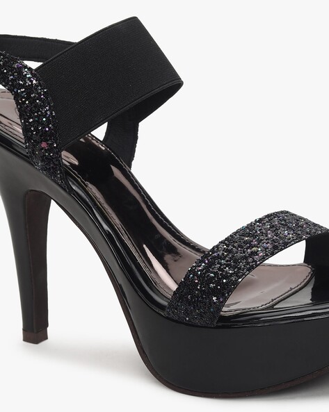 Black Crystal Heels with Sole Color of Choice – Wicked Addiction