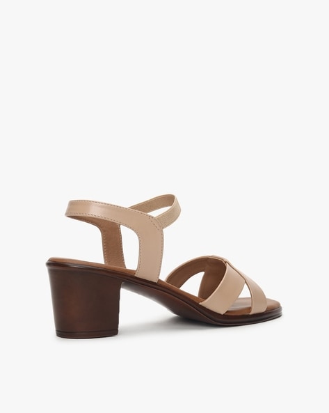 Buy H&M Beige Woven Design Tie Strap Sandals - Heels for Women 14266598 |  Myntra