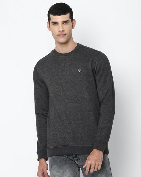 Textured Crew Neck Sweatshirt