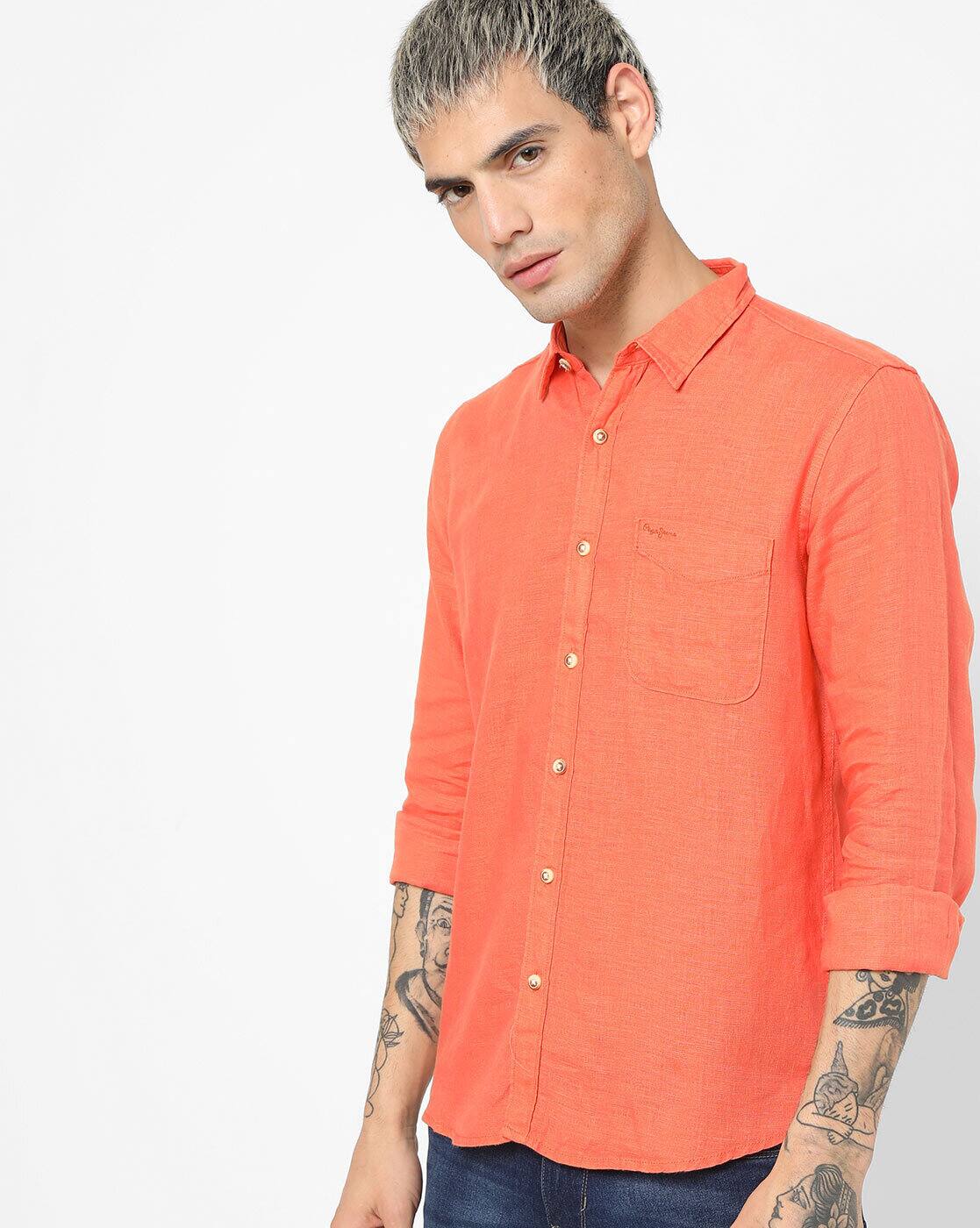 Buy Orange Shirts for Men by Pepe Jeans 