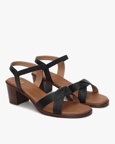 Women Strappy Sandals Ladies Block Heel Square Toe High Chunky Heel Shoes  New | eBay