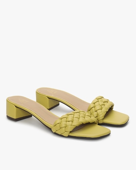 Buy Inc 5 Solid Block Sandals With Backstrap - Heels for Women 22562924 |  Myntra