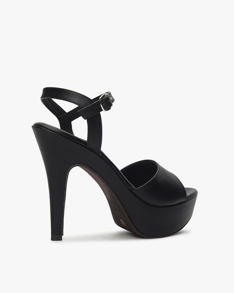 Buy Black Heeled Sandals for Women by Five By Inc.5 Online Ajio