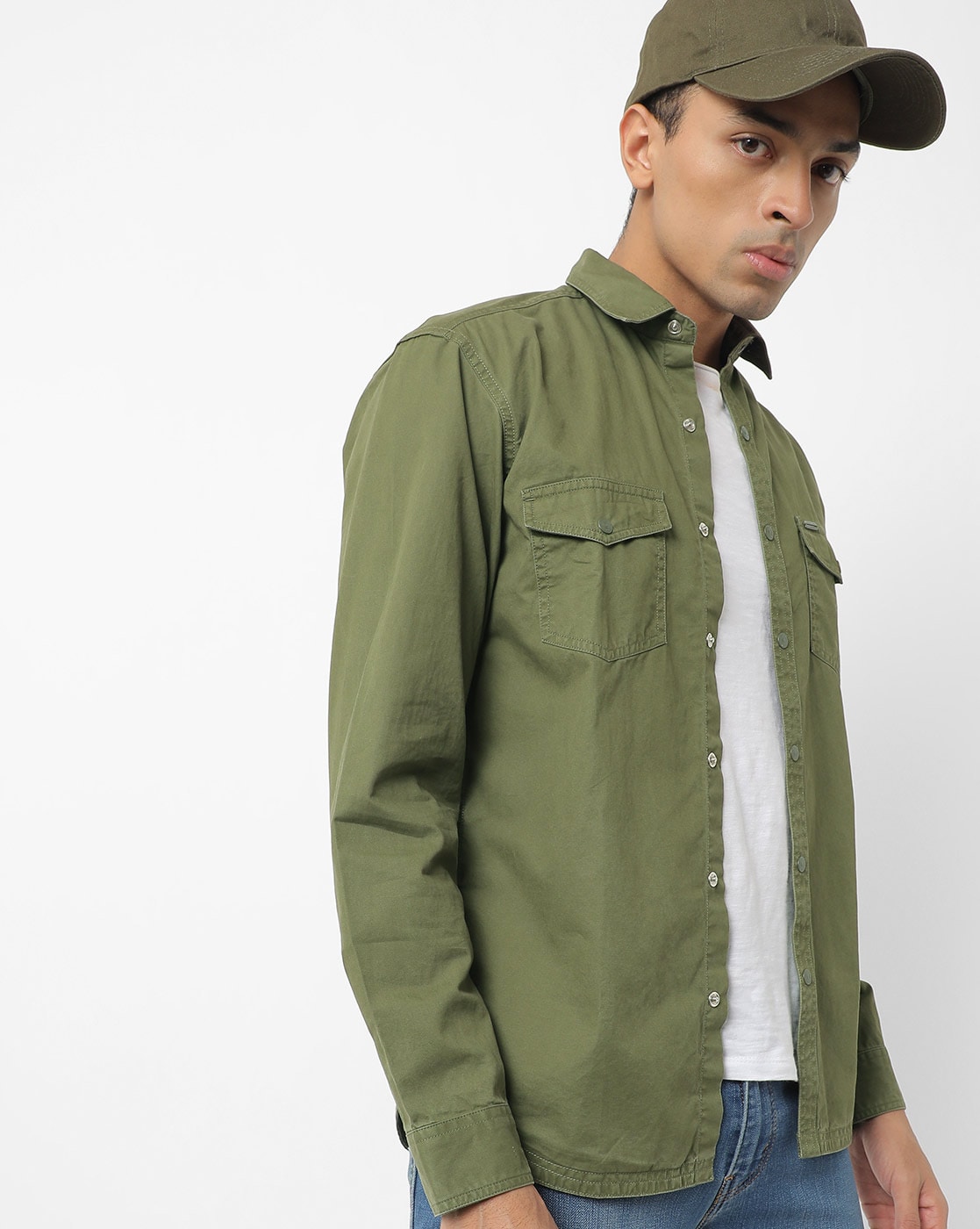 Buy Olive Green Shirts for Men by JOHN PLAYERS JEANS Online