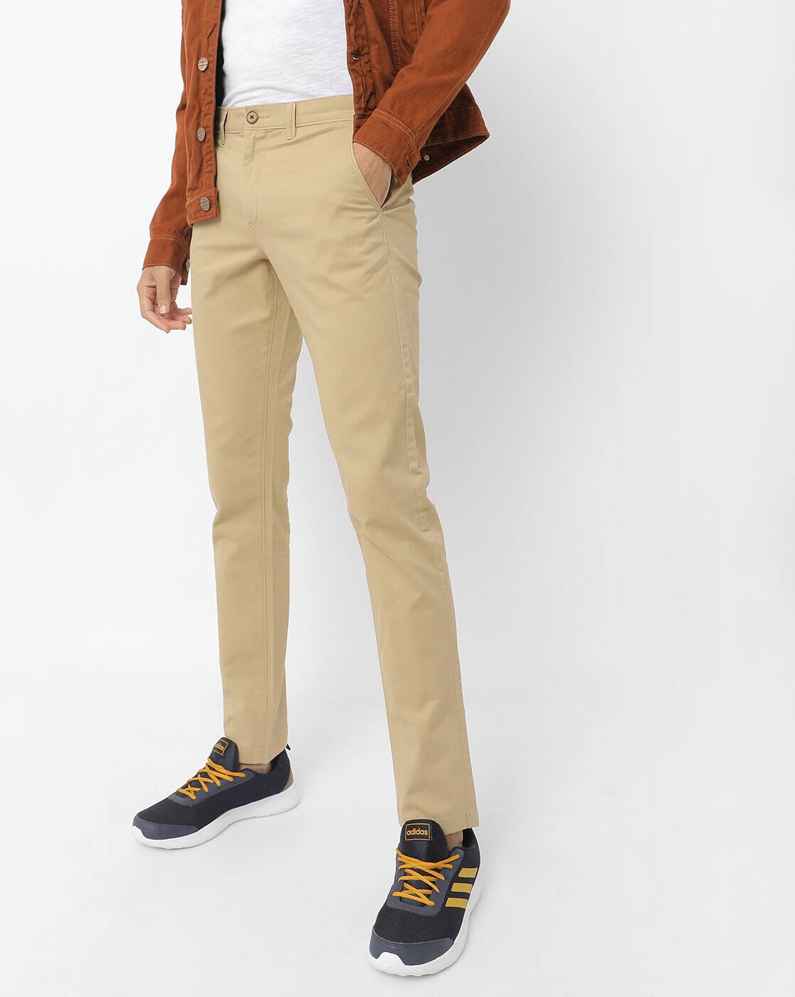 Buy Khaki Trousers \u0026 Pants for Men by 