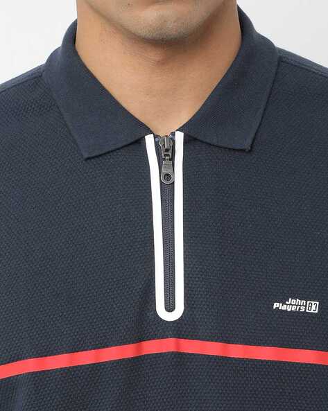 Slim Fit Polo T Shirt with Contrast Stripe