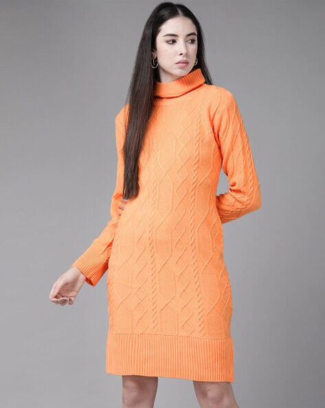 Orange store sweatshirt dress