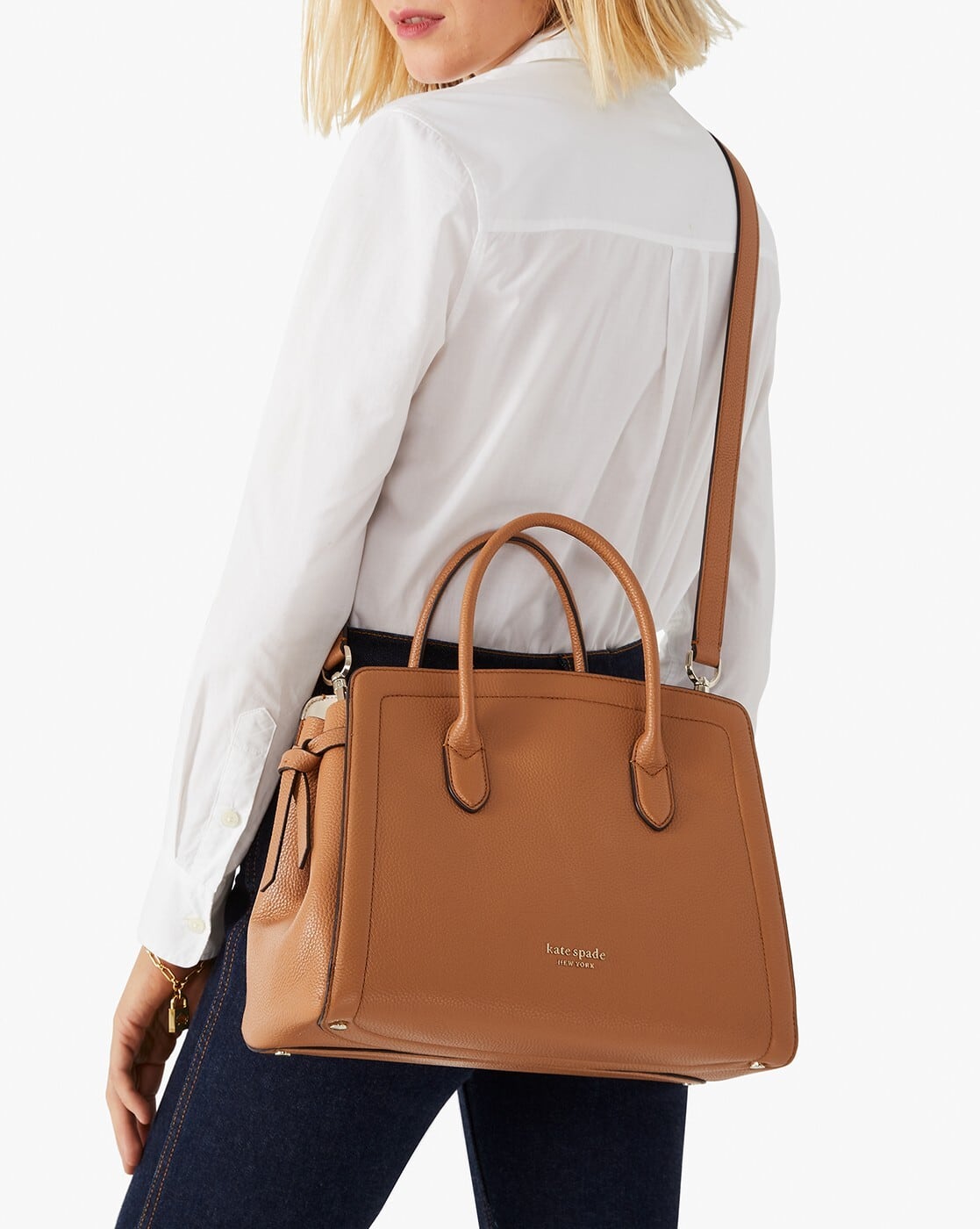 kate spade brown leather satchel