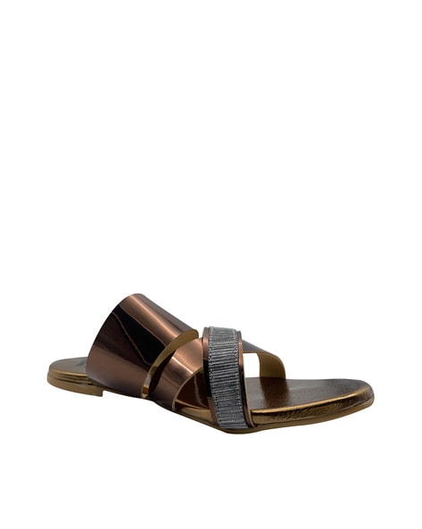 Buy Brown Flat Sandals for Women by Feel Feet Online Ajio