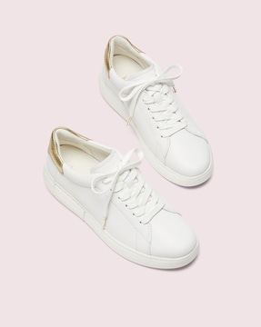 Buy KATE SPADE Lift Nappa Leather Lace-Up Sneakers | White Color Women |  AJIO LUXE