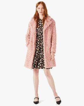 dusky pink teddy coat