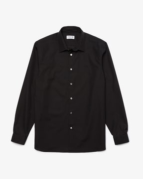 lacoste black dress shirt