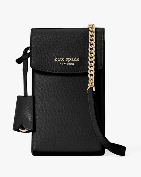 Kate Spade Saffiano Leather Small Crossbody Bag Black