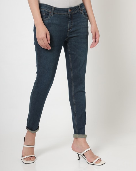 Lee Cooper Low-Rise Washed Skinny Jeans