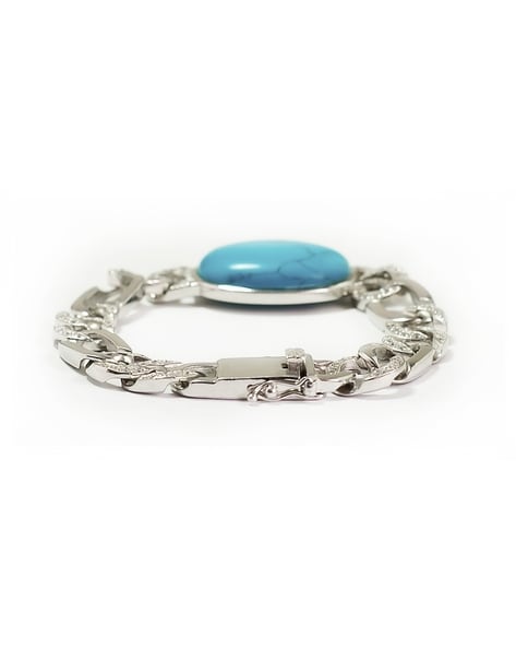 Buy Indian Fashion Jewellery Gifts For Men Oxidised Bracelet Salman Khan  Turquoise Beads Online at desertcartUAE