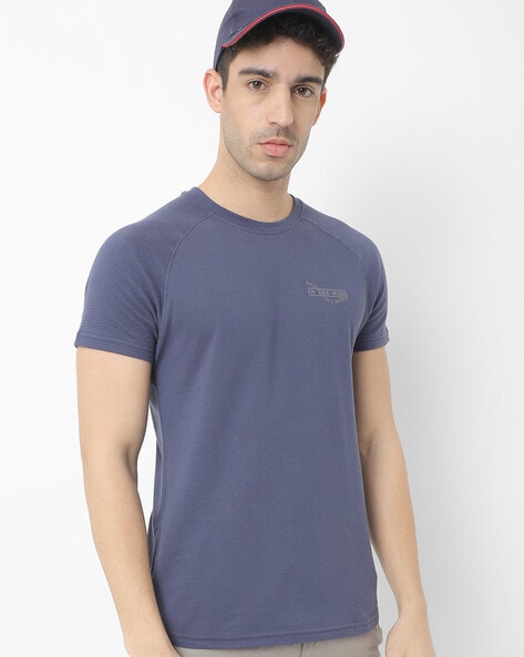 Crew-Neck T-shirt with Raglan Sleeves