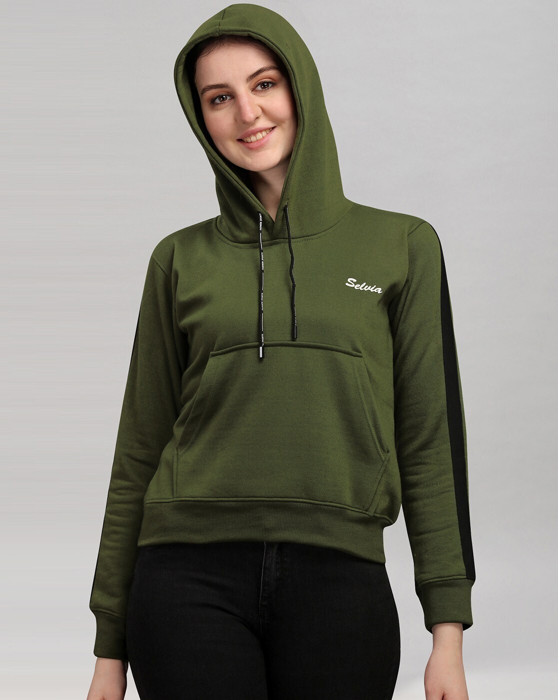 Dark olive green on sale hoodie