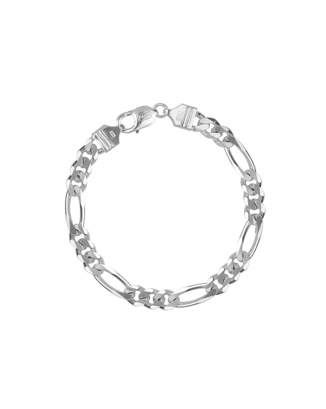 999 Casual Wear 100g Rhodium Polish Silver Bracelet 4095gm