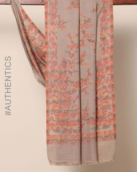 Floral Print Amritsar Woolen Shawl Price in India