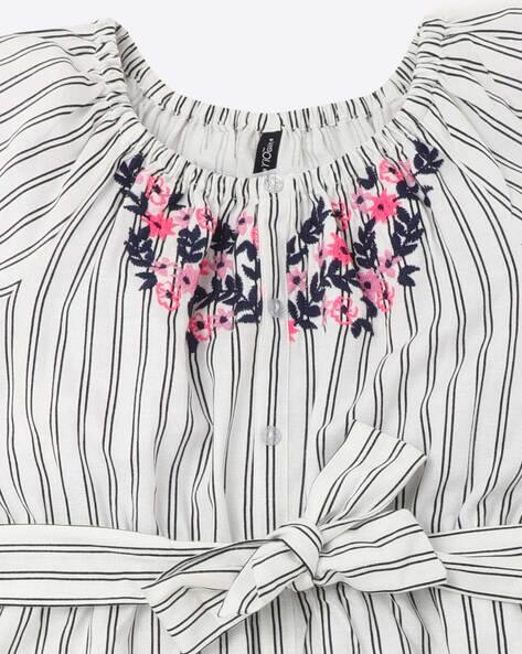 Striped Flared Dress view 3
