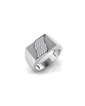 iski uski Ciaz White Gold Diamond Cocktail Ring-picture-13