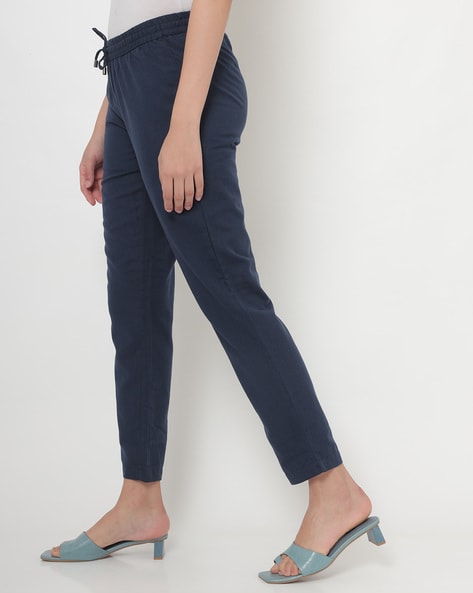 Buy Blue Trousers & Pants for Women by Encrustd Online