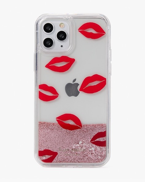 Buy KATE SPADE Lips Liquid Glitter iPhone 12/12 Pro Case | Red Color Tech |  AJIO LUXE