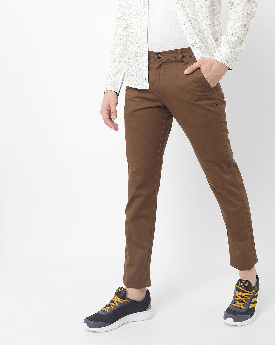 Buy Brown Trousers & Pants for Men by CLUB CHINO Online 