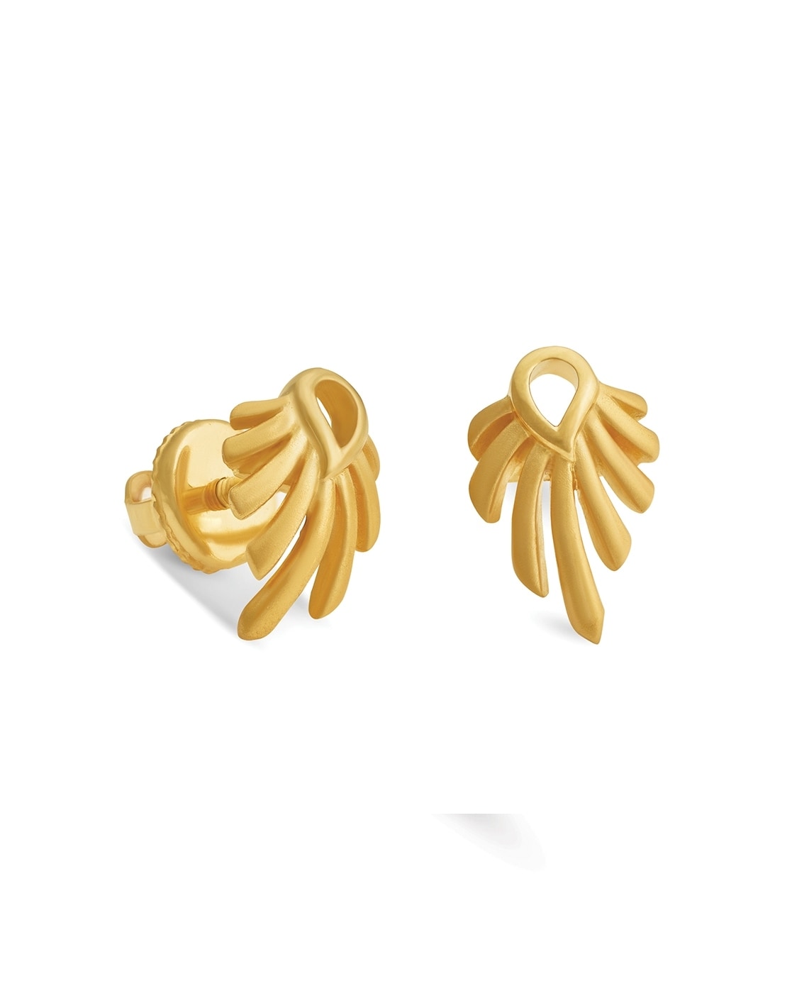 Buy Yellow Gold Earrings for Women by Indivara By Muthoot Online ...