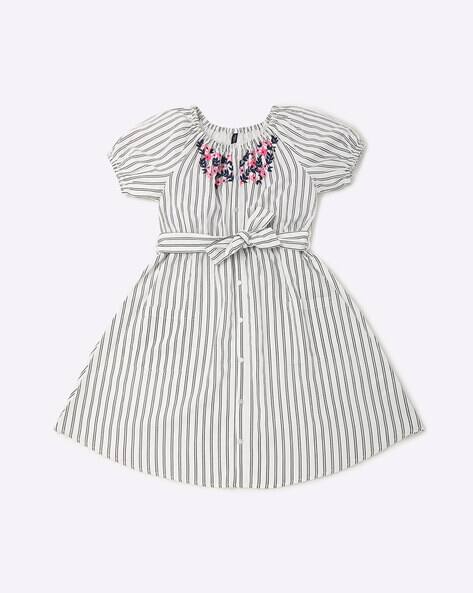 Striped Flared Dress