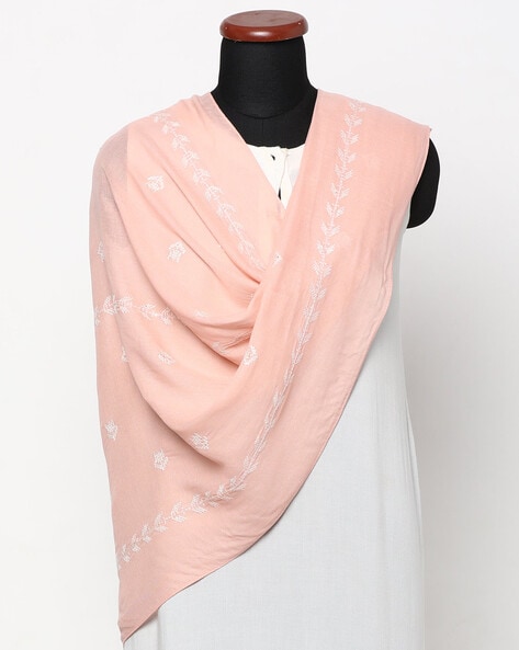 Embroidered Stole with Tassels Price in India