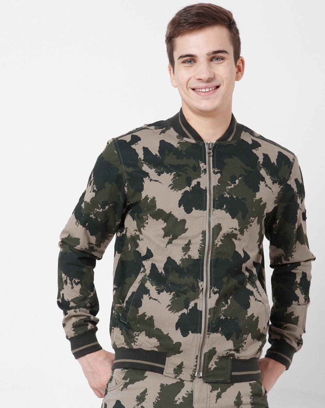 camo print jacket mens