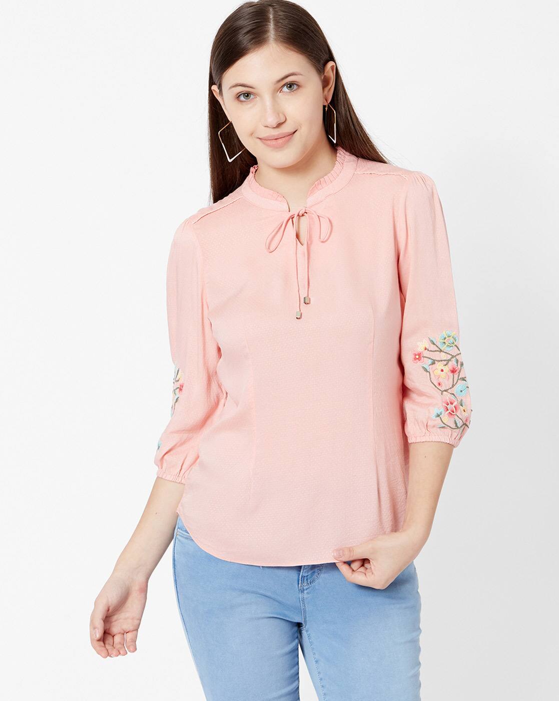 Buy Peach Tops for Women by KRAUS 
