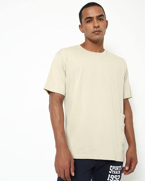 Buy Beige Tshirts for Men by Blue Saint 