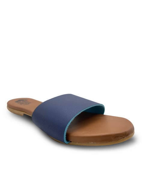 Blue slip on sandals new arrivals