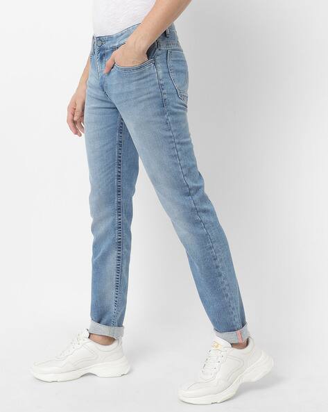 Washed Low-Rise Skinny Jeans view 2