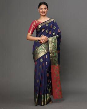 Navy Sarees for Women by HAVIDA SAREES 