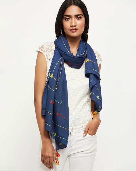 Floral Embroidery Regular Scarve Price in India