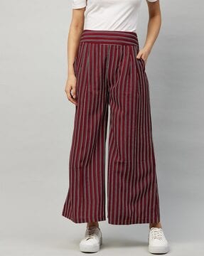 Striped Relaxed Fit Trousers