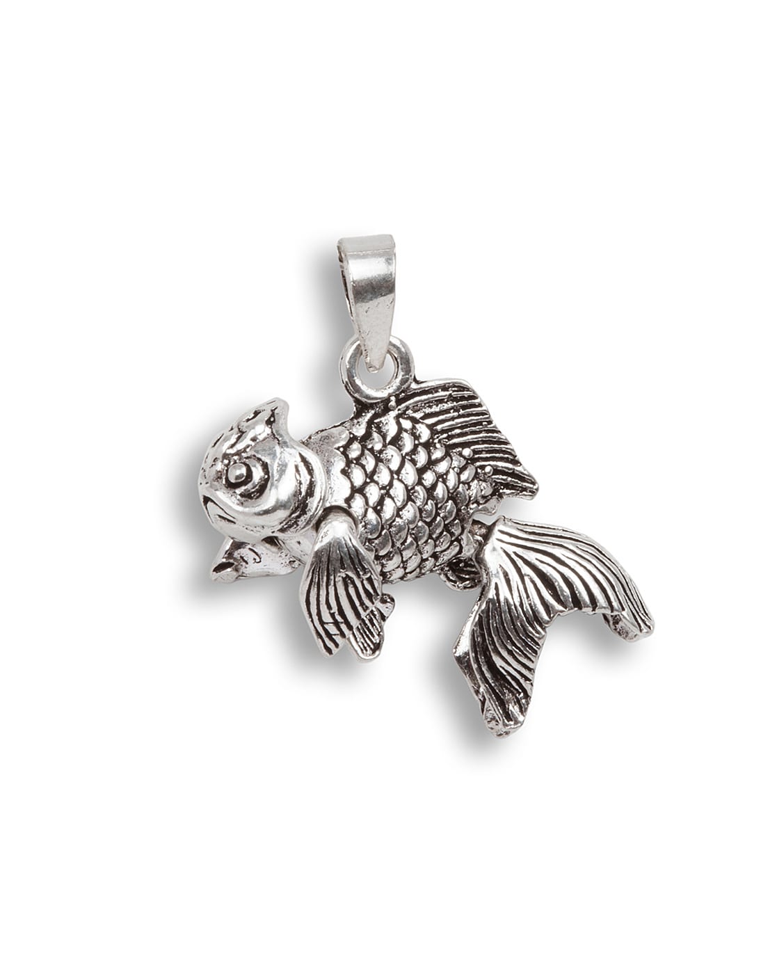 925 Sterling Silver Fish Pendant