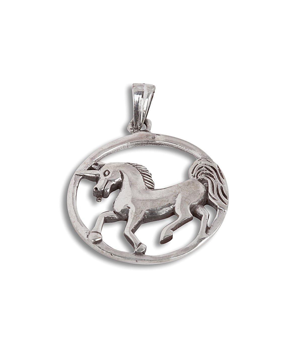 horse silver pendant