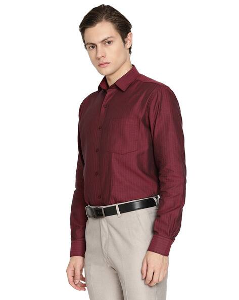Buy Maroon Shirts for Men by COPPERLINE 