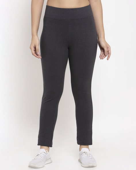 Buy Grey Leggings for Women by WOLFPACK Online